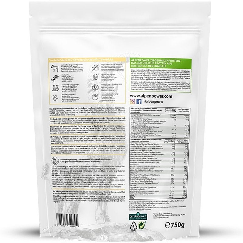 Getprotein av högsta kvalitet, Vanilj - 750g